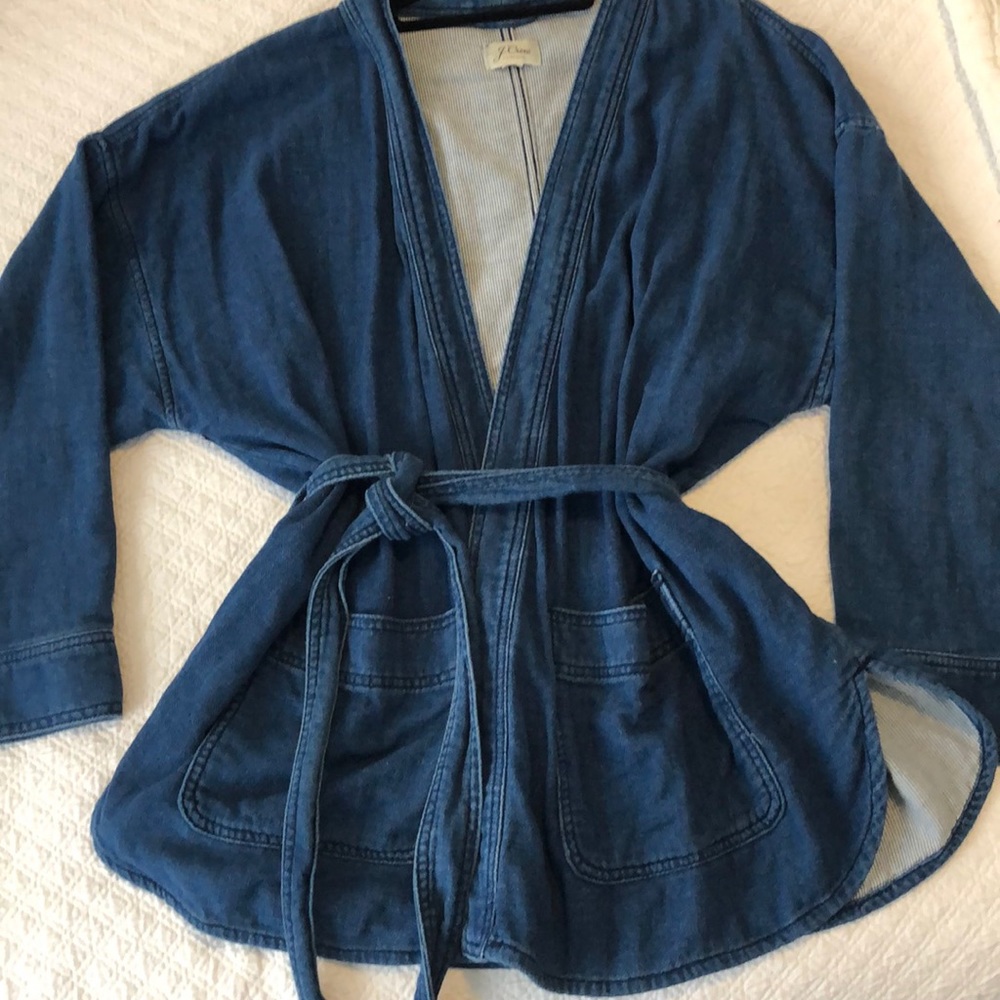 J Crew soft denim kimono jacket